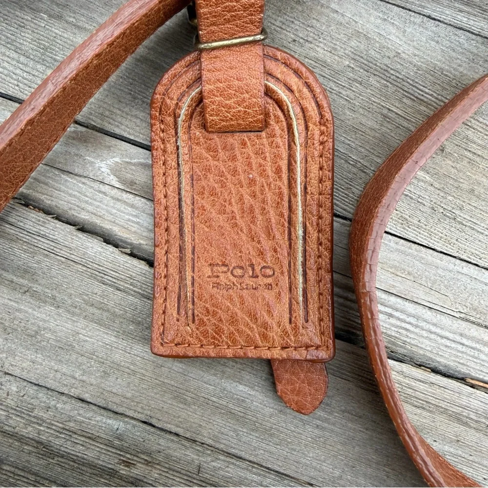Vintage Polo Ralph Lauren‎ Pebbled Leather Messenger Crossbody Bag